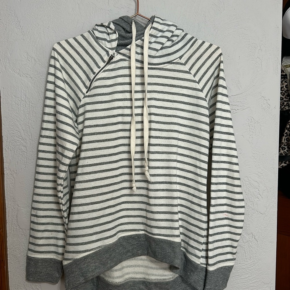 Maurices Women Stripped Double Hoodie